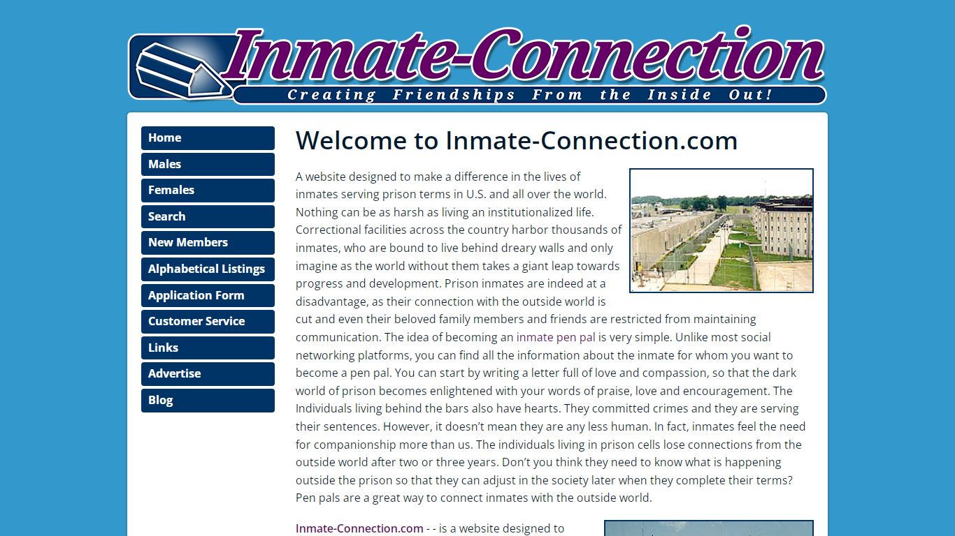Write a Prisoner | Inmate Pen Pals | Inmate-Connection
